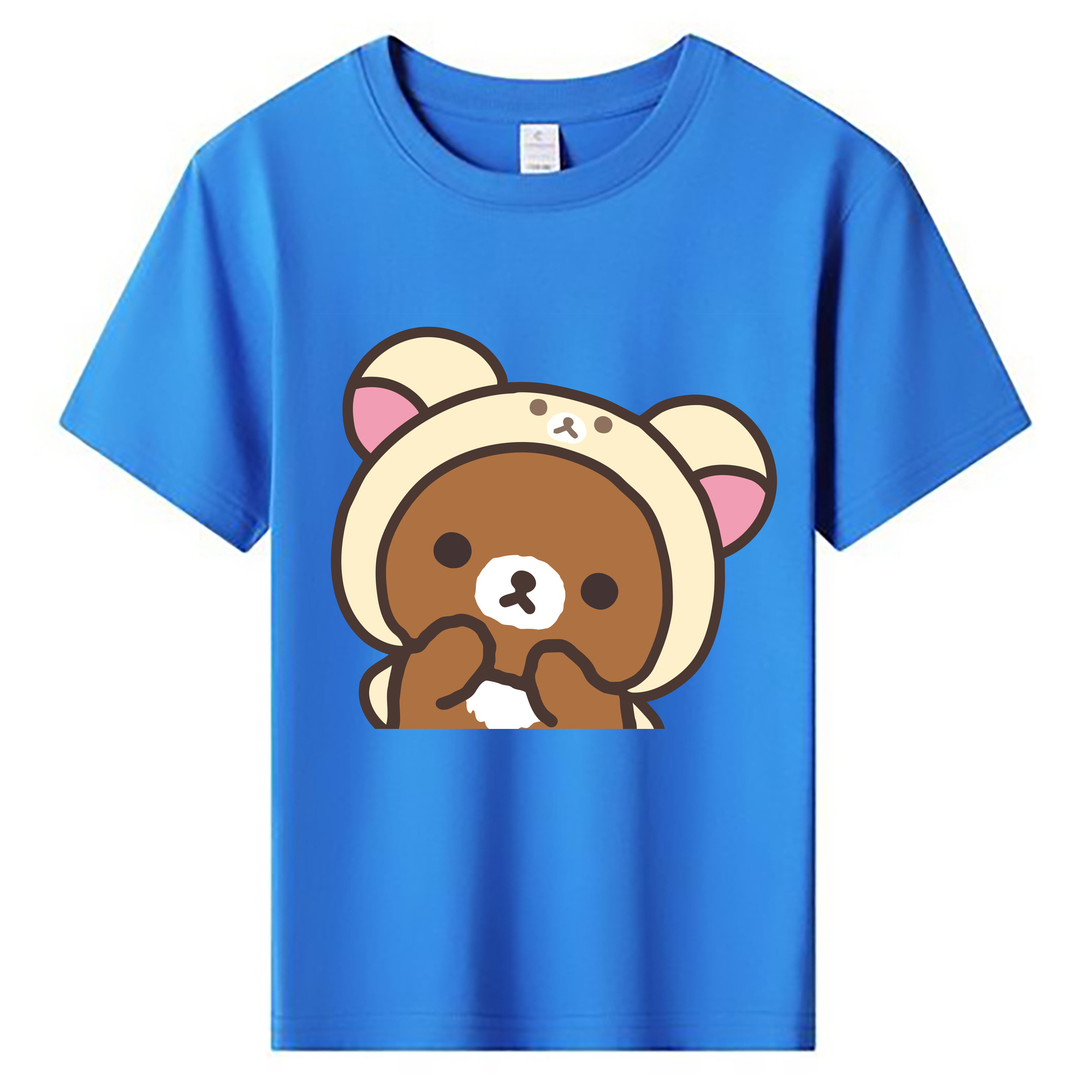 （画像用） リラックマ リラックマ キイロイトリ Rilakkuma Korilakkuma Kiiroitori 綿100％キッズTシャツ（フロントプリント）